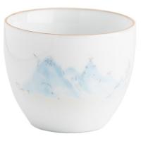 Чаша керамическая с изображением гор в дымке тумана, 50 мл опт