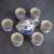 Сервиз чайный Канси 7 предметов Цветок: чайник и чашки опт