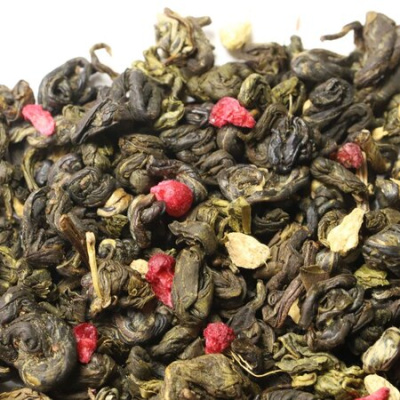 Чай зеленый Малина со сливками и имбирём, ароматизированный опт